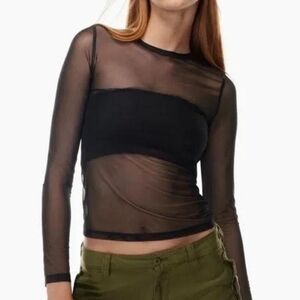 Aritzia TNA Brooklyn Mesh Top